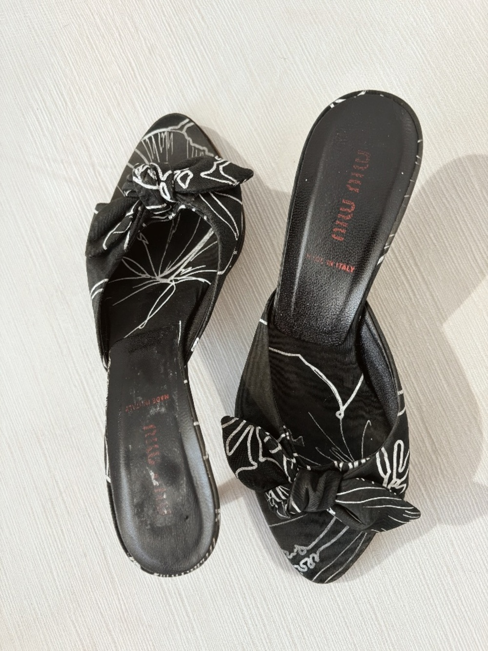 Vintage Miu Miu Miuccia Prada Bow Mules EU 36
